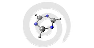 Triazine molecular structure isolated on white
