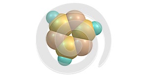 Triazine molecular structure isolated on white