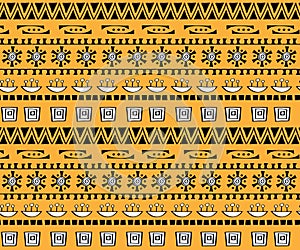Tribal art boho seamless pattern. Ethnic geometric print.