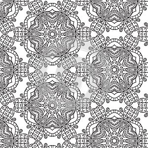 Tribal art ethnic seamless pattern. Boho print. Ethno ornament