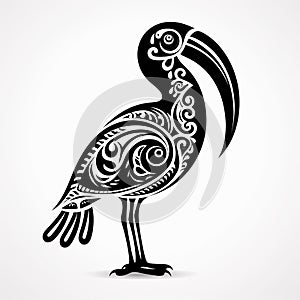 Tribal Avian Bird Vector Art Inspired By Tongan Art