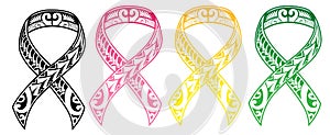 Tribal Cancer Ribbon