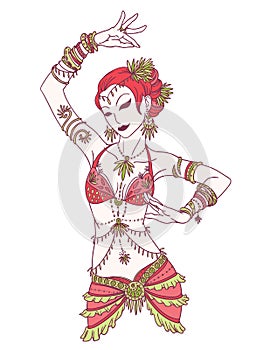 Tribal Dancer or Belly Dancer Girl.