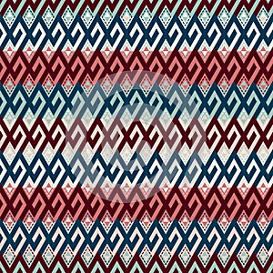 Tribal ethnic multicolor seamless pattern
