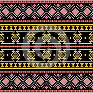 Tribal ethnic vintage colorful trendy seamless pattern vector illustration for fashion textile print aztec african style