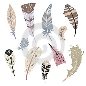 Tribal Feathers Vector Set