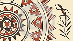 Tribal Figures & Patterns, Ancient Art. vector design Generative AI