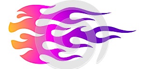 Tribal flame motorcycle and car decal vector graphic