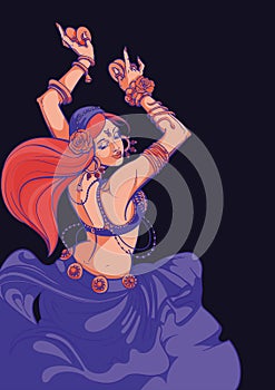 Tribal Fusion bellydance dancer graphic design