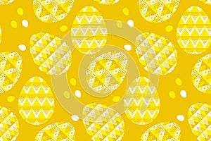 Tribal geometry concept easter egg decoration seamless pattern.