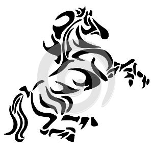 Tribal horse tattoo