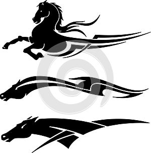 Tribal Horse Vehicle Graphics Vector Set