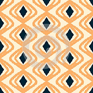 Tribal Ikat Vector Chevron Indian Seamless Pattern