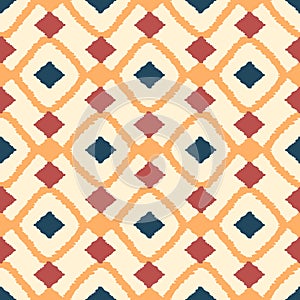 Tribal Ikat Vector Chevron Indian Seamless Pattern