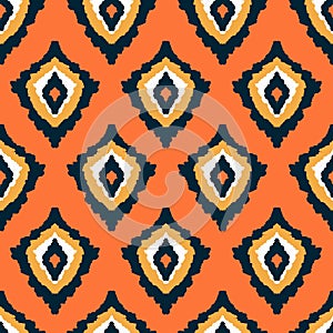 Tribal Ikat Vector Chevron Indian Seamless Pattern