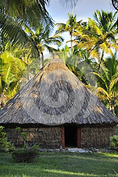 Tribal kanak hut in Ouvea Island, New Caledonia