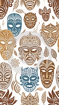 Tribal Masks Pattern