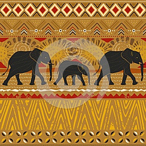 Tribal nand drawn seamless pattern