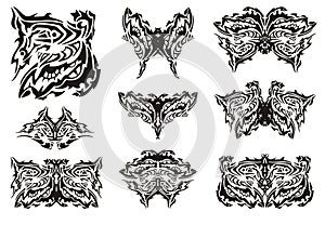 Tribal ornate butterfly wings