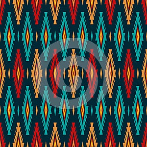 Tribal pattern. Folk motif. Textile rapport. photo