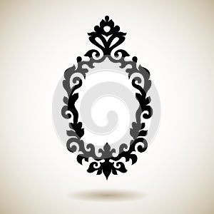 Tribal reflected black tattooed frame