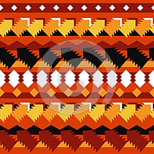 Tribal seamless colorful geometric pattern