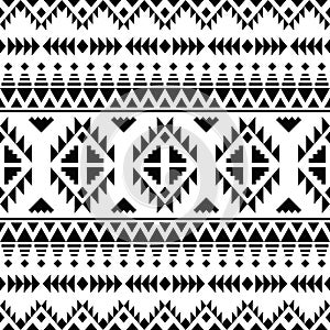 Tribal seamless geometric pattern. Vector illustration with ethnic motif. Native American art print.