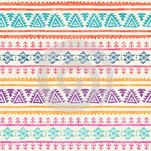 Tribal seamless pattern with archaic geometric ornament