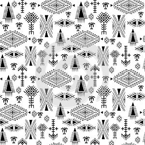 Tribal seamless pattern - Berber native ,ethnic background with primitive elements