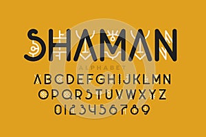 Tribal shamanic style font photo
