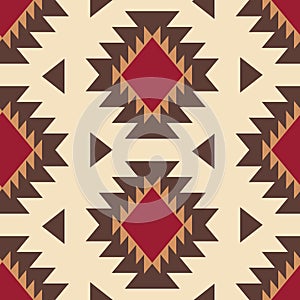 Tribal southwestern native american navajo seamless pattern