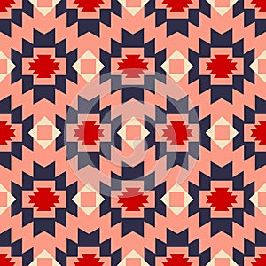 Tribal southwestern native american navajo seamless pattern