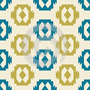 Tribal Southwestern Navajo Folk Seamless Pattern