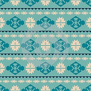 Tribal Southwestern Navajo Folk Seamless Pattern