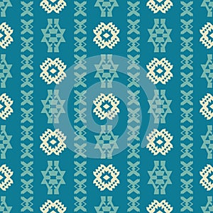 Tribal Southwestern Navajo Folk Seamless Pattern