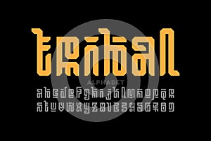 Tribal style font design