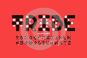 Tribal style font design