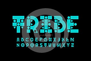 Tribal style font design