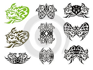 Tribal symbols of small dragon