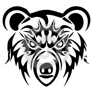 Tribal Tattoo Bear Head Design