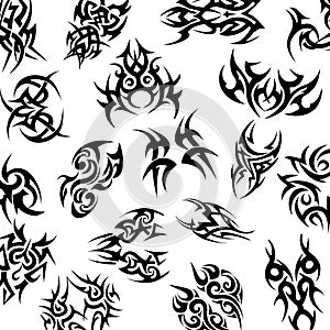 Tribal Tattoo Design Elements Set Pack