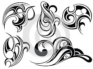 Tribal tattoo elements