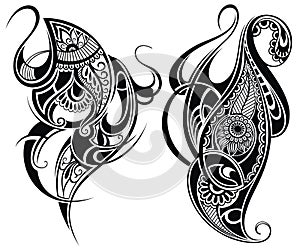 Tribal tattoo elements