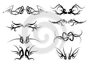 Tribal tattoo vector set illustration poster template