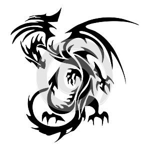 Tribal Tattoo Whole Dragon Design