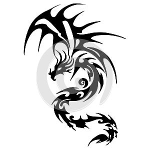 Tribal Tattoo Whole Dragon Design