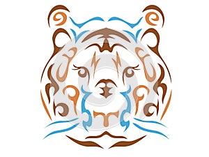 Tribal tiger illustration