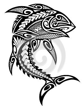 Tribal tuna fish Polynesian Design