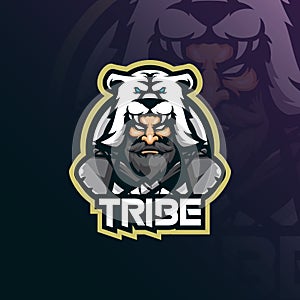 Tribe mascot logo design vector with modern illustration concept style for badge, emblem and tshirt printing. tribe illustration