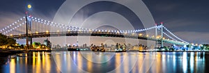 Triboro Bridge panorama at night